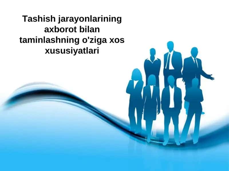 Tashish jarayonlarining axborot bilan taminlashning o'ziga xos xususiyatlari 1