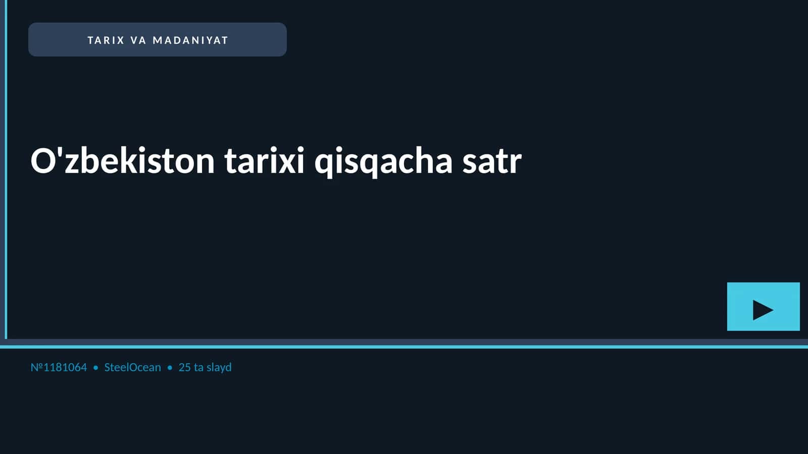 O'zbekiston tarixi qisqacha satr 1