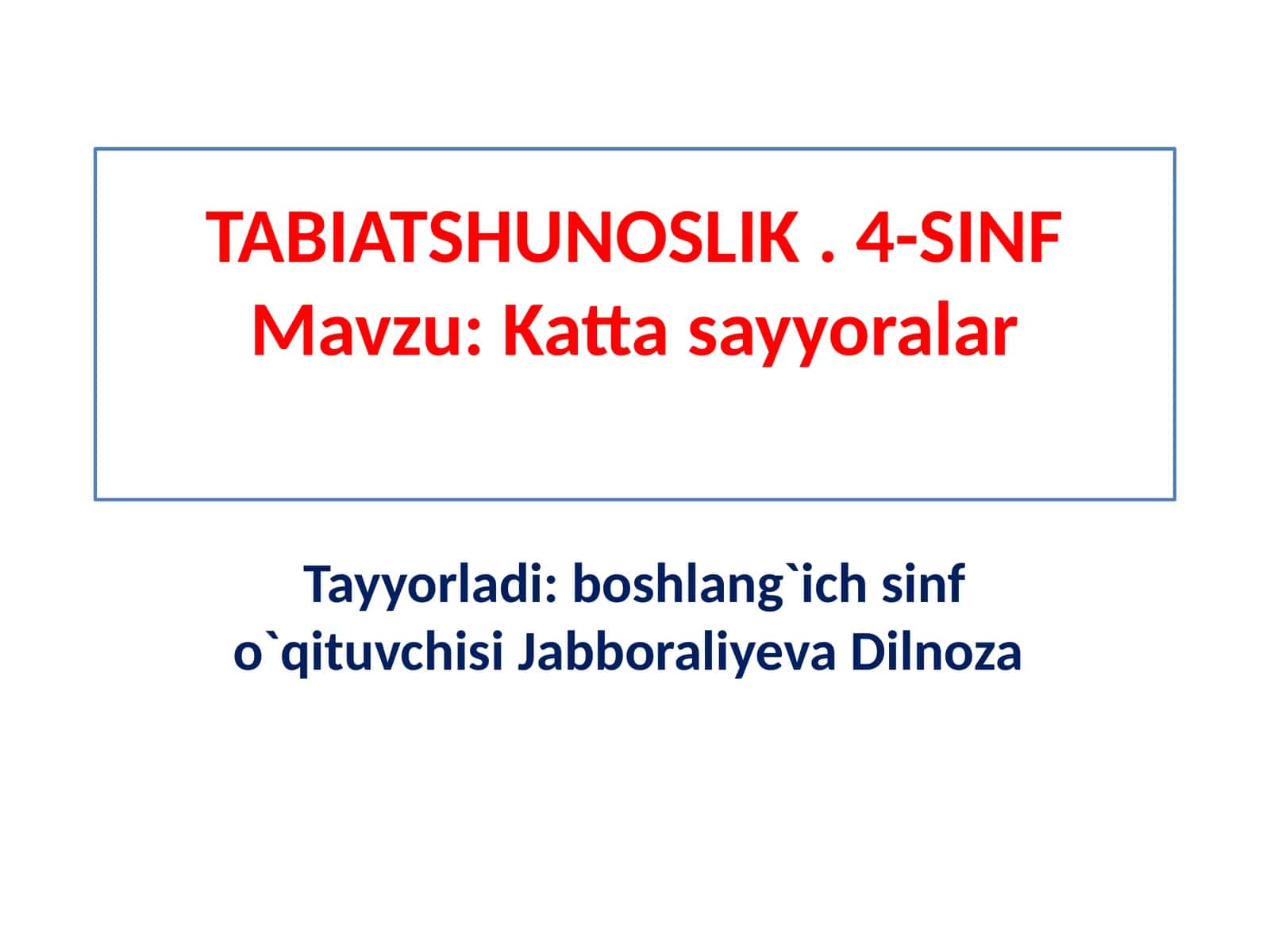 4-sinf tabiatshunoslik darsligi 1