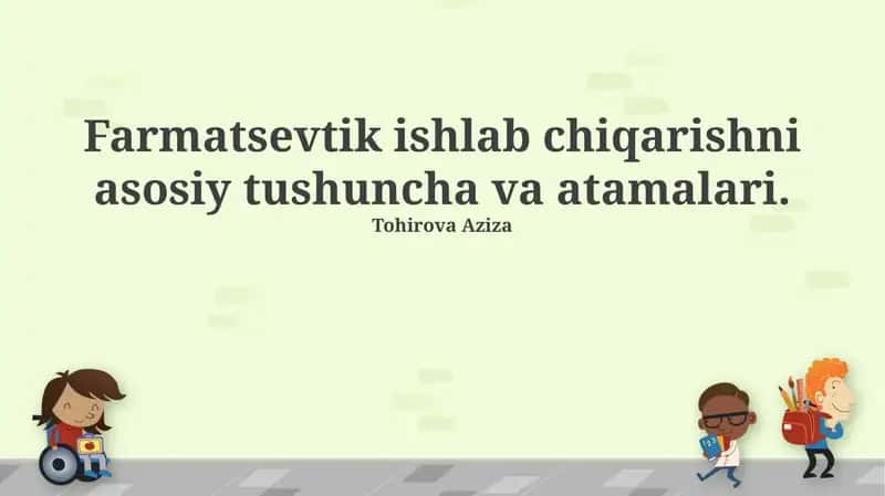 Dori vositalari 1