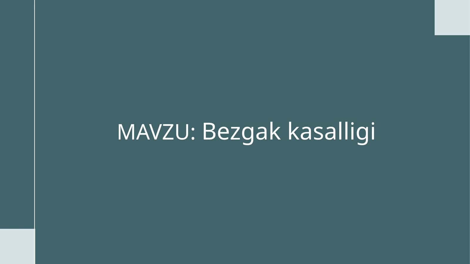 Bezgak(malyariya) 1