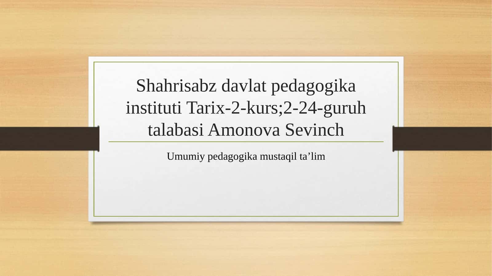 Imom Al-Buxoriyning Pedagogik Qarashlari 1