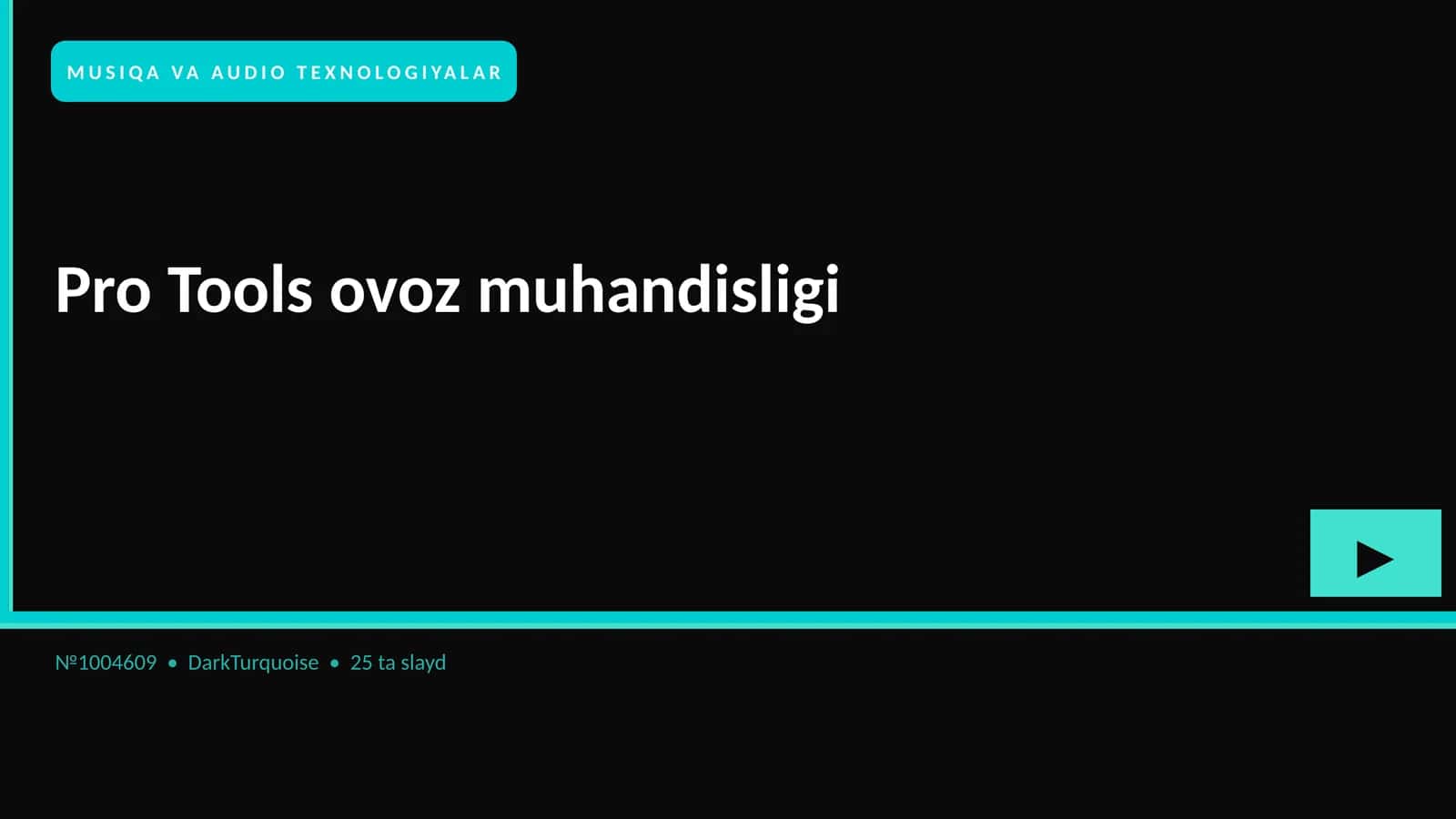 Pro Tools ovoz muhandisligi 1