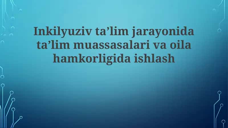 Inklusiv ta'lim jarayoni 1