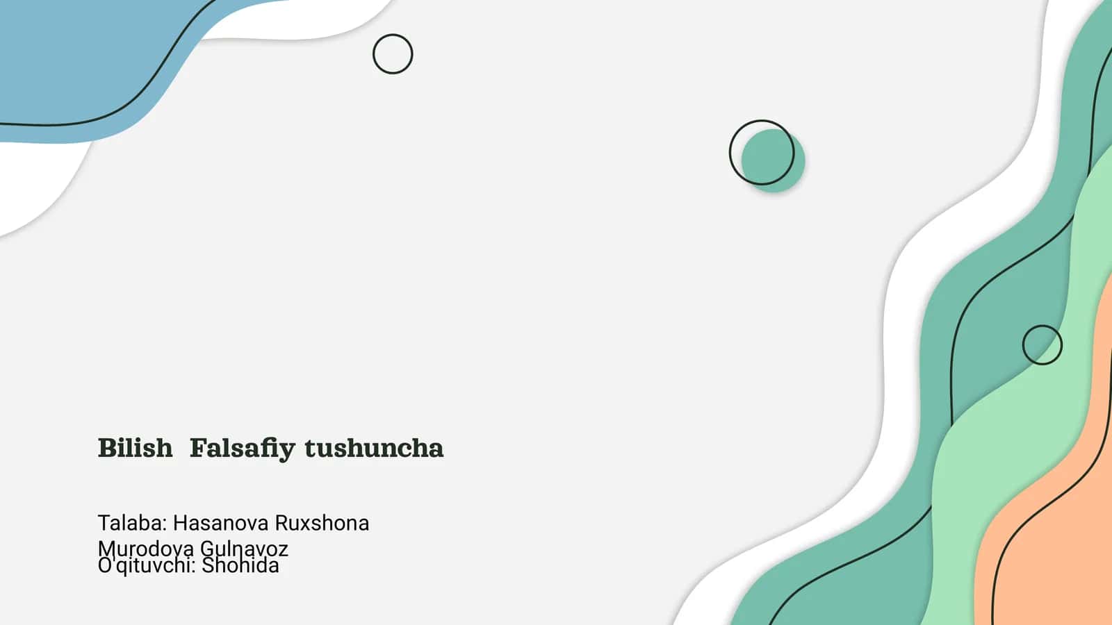Bilish Falsafiy tushuncha 1