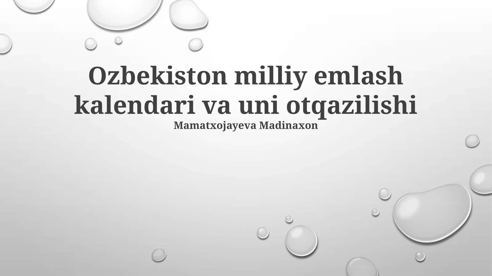 Ozbekiston milliy emlash kalendari va uni otqazilishi 1