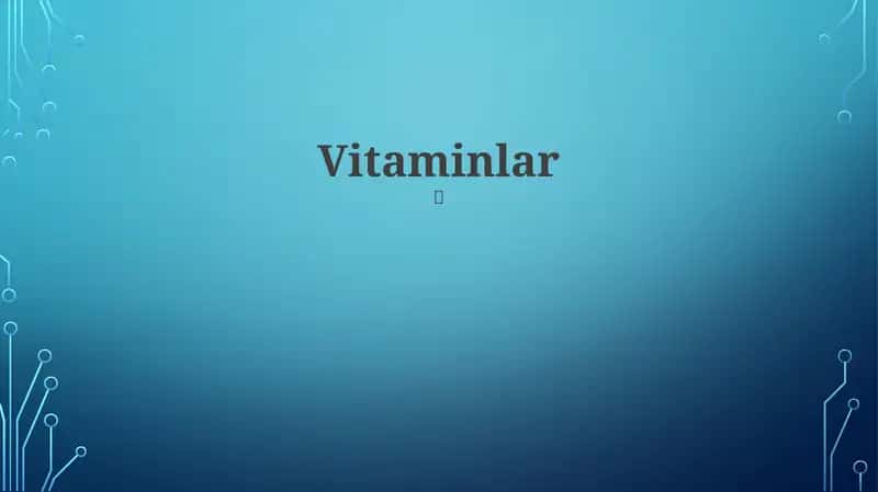 Vitaminlar 1