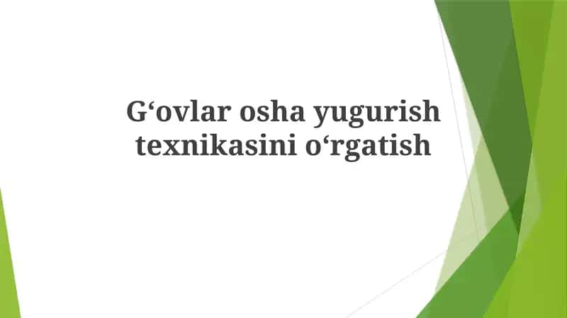To'siqlar ustida yugurish bo'yicha amaliy mashqlar 1
