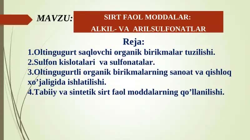 Оltingugurtsaqlovchiоrganik birikmalartuzilishi 1
