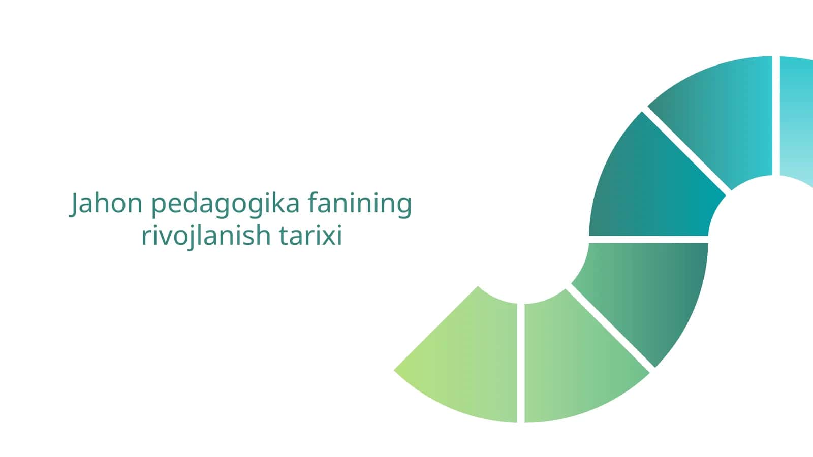 Jahon pedagogika fanining rivojlanish tarixi 1