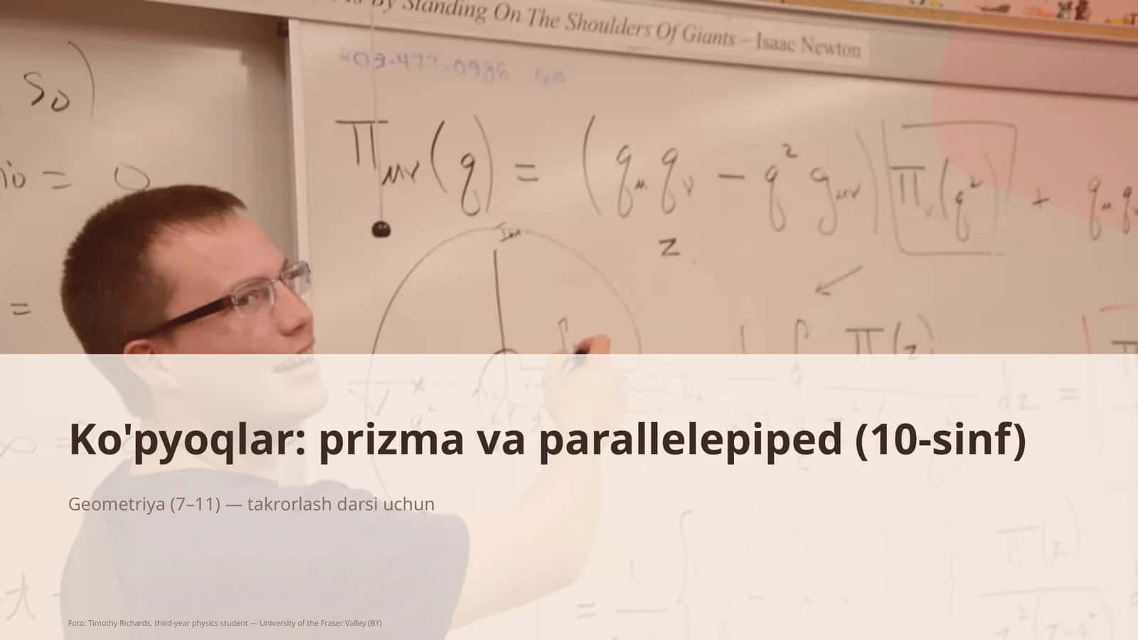 Ko'pyoqlar: prizma va parallelepiped (10-sinf) 1