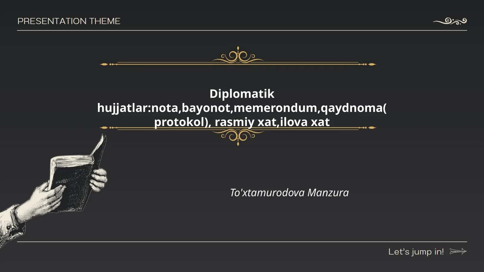 Diplomatik hujjatlar 1