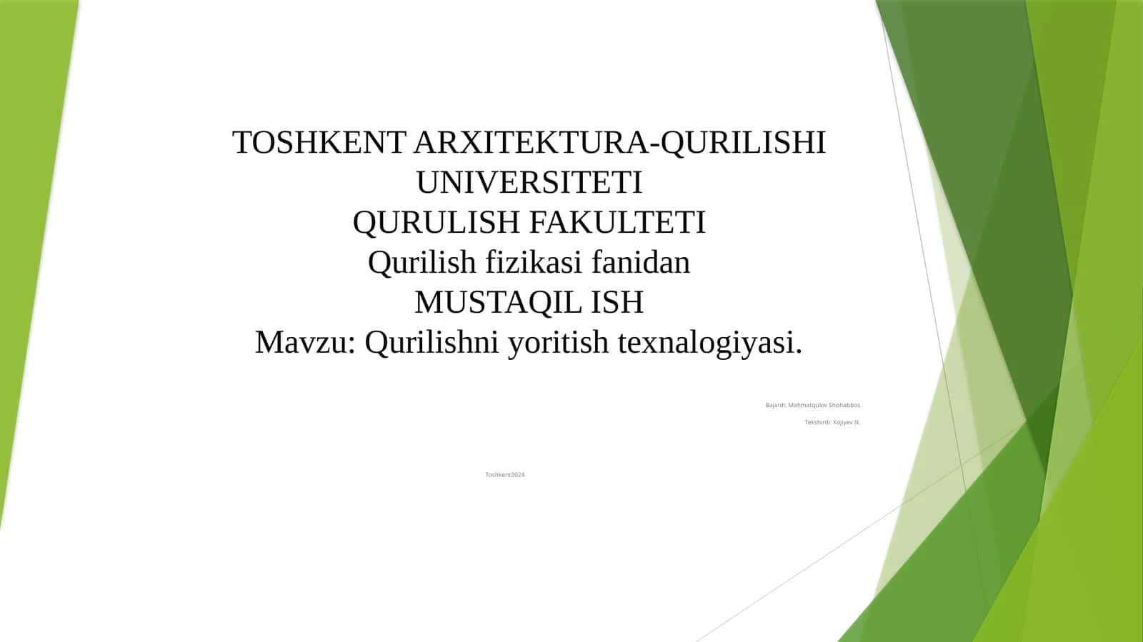 Qurilishni yoritish texnalogiyasi 1