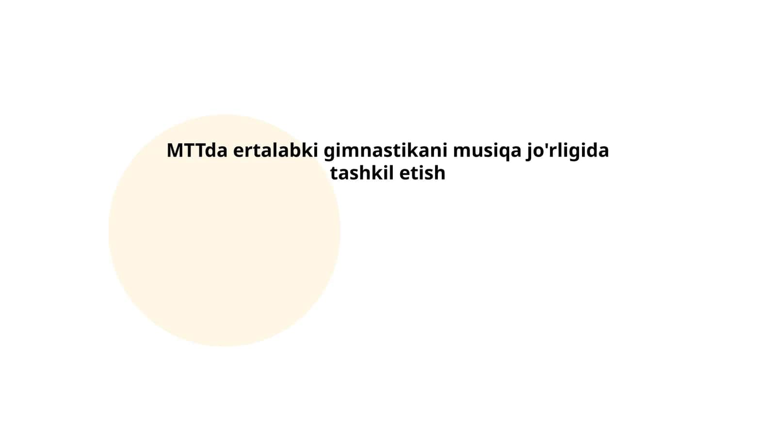 Ertalabki badan tarbiya mashg'ulotlari 1