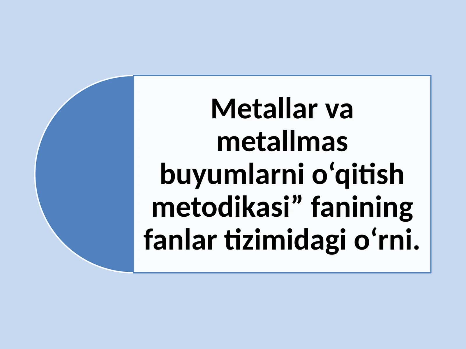 Metall bo'lmaganlar kimyosi 1