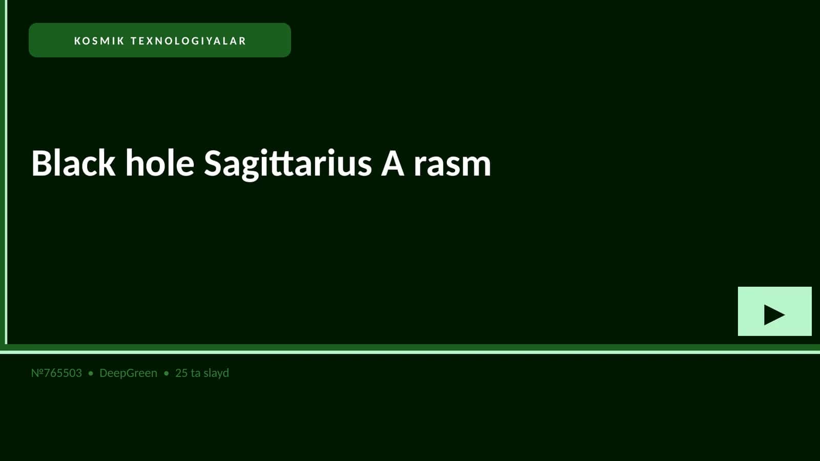KOSMIK TEXNOLOGIYALAR 1