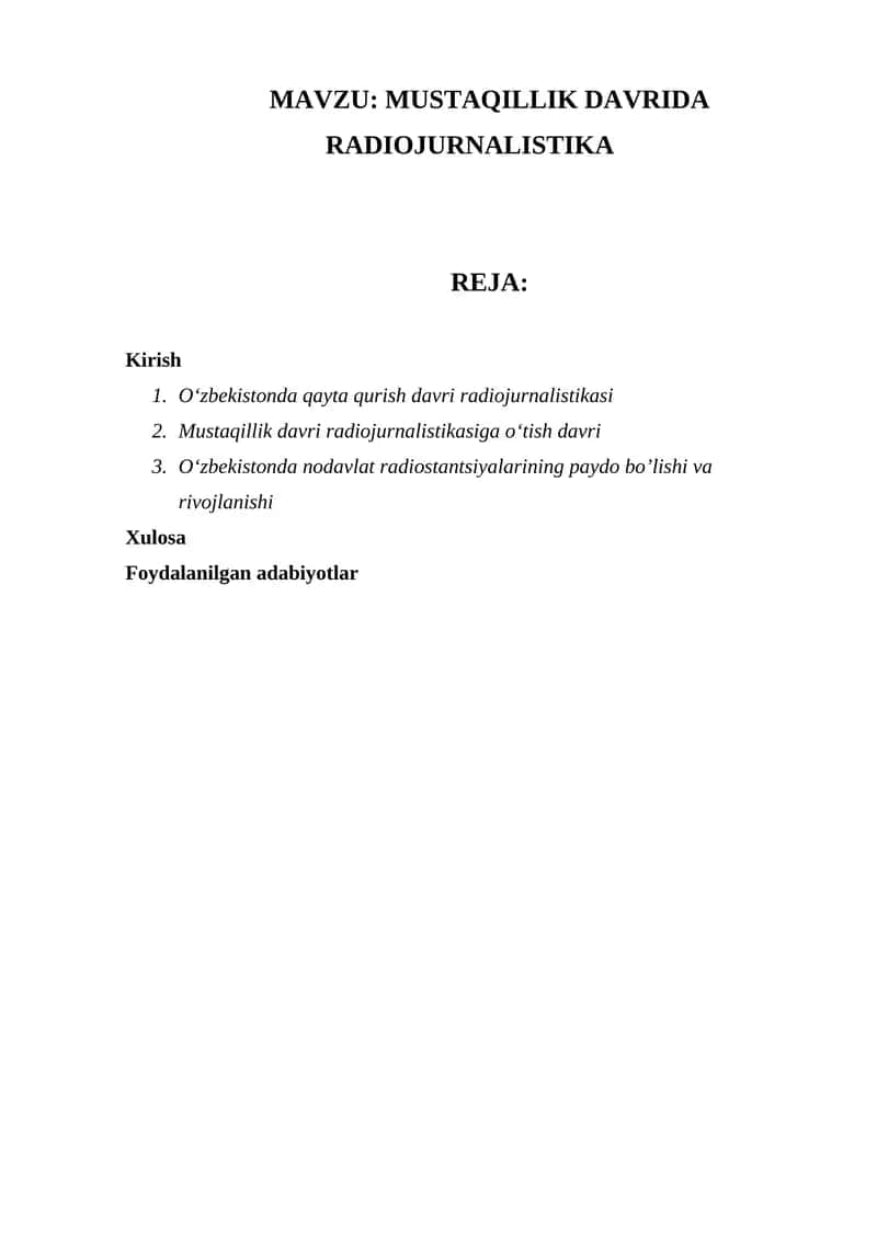 MUSTAQILLIK DAVRIDA RADIOJURNALISTIKA 1