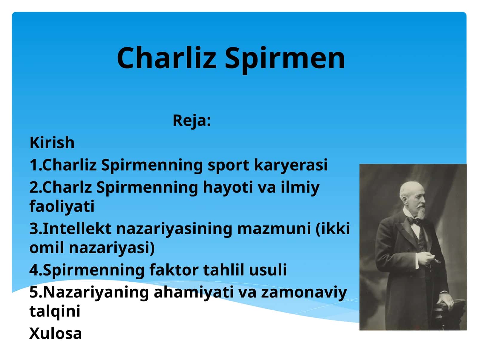Charliz Spirmen hayoti, ijodi va nazariyalari 1