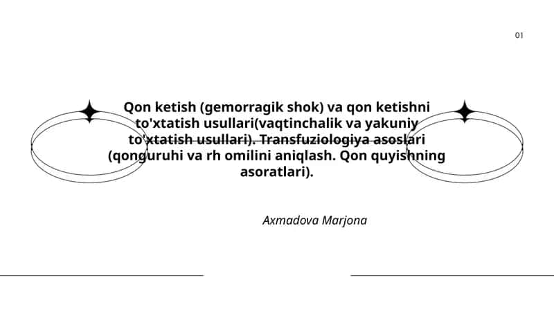 Qon ketishi va to'xtatish usullari 1