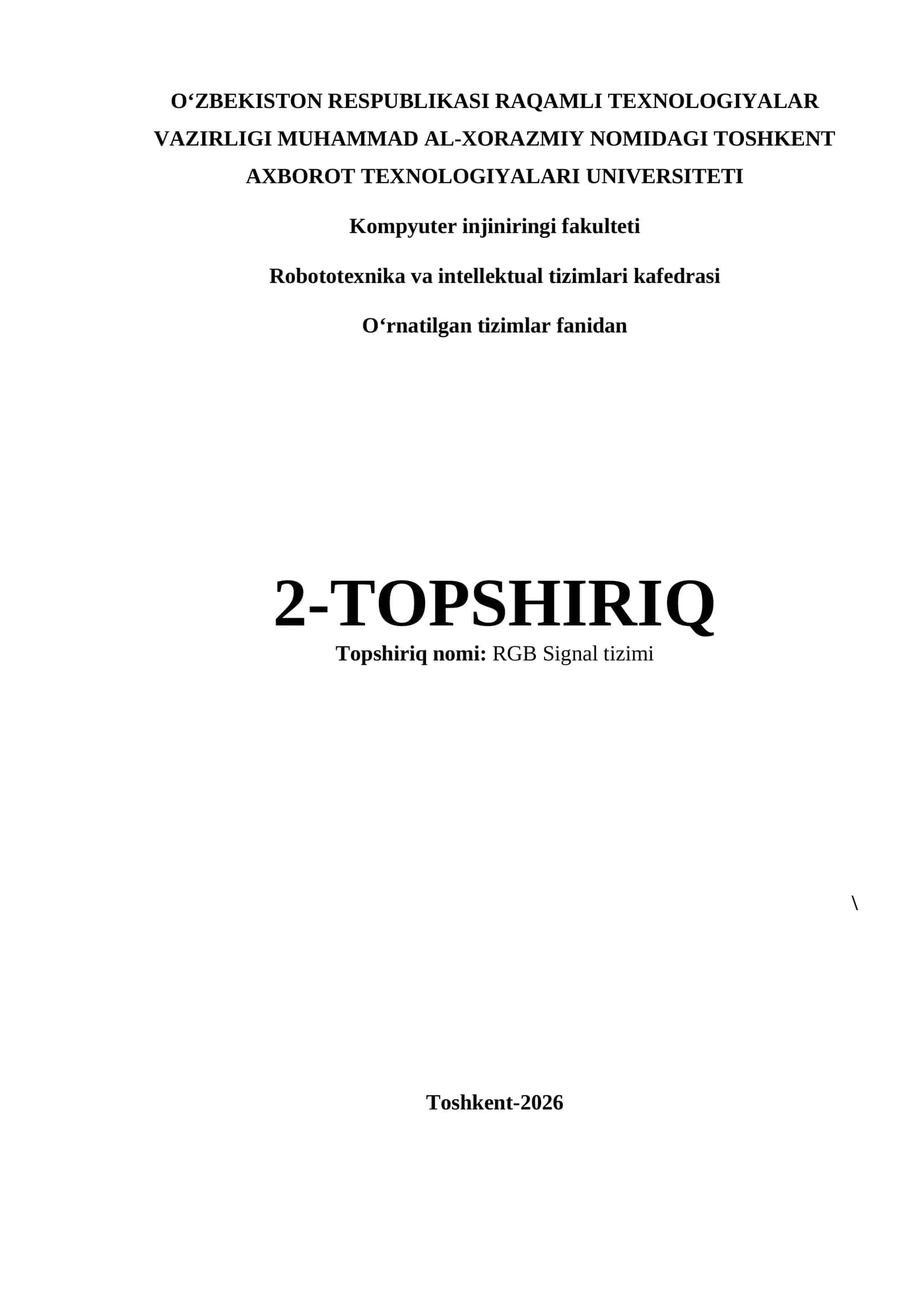RGB Signal tizimi 1