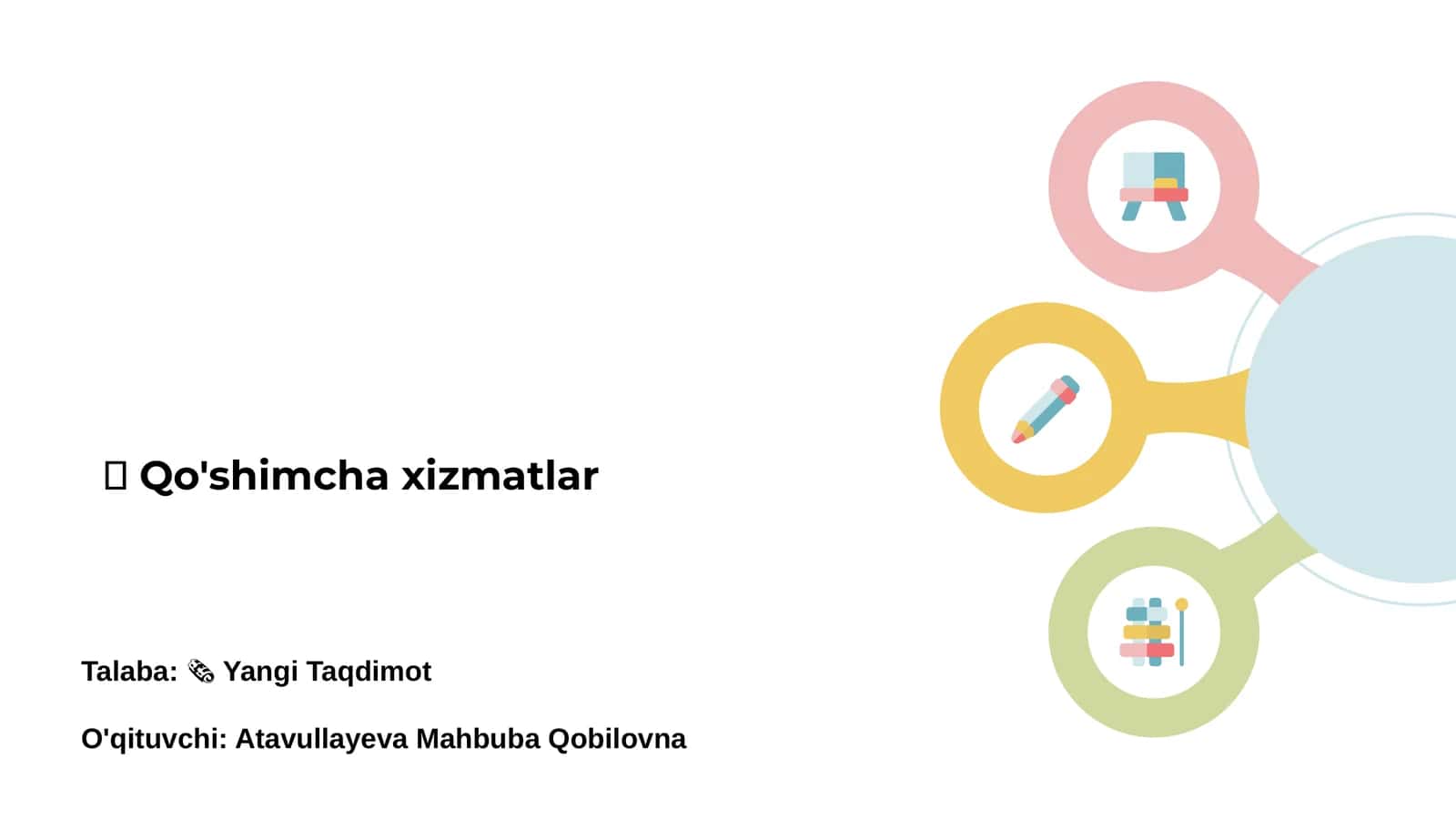 Qo'shimcha xizmatlar 1