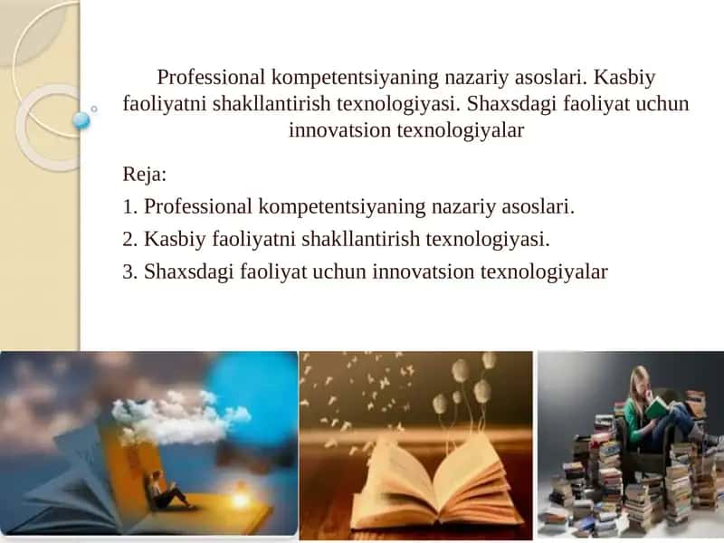 Professionalkompetentsiyaning nazariyasoslari 1