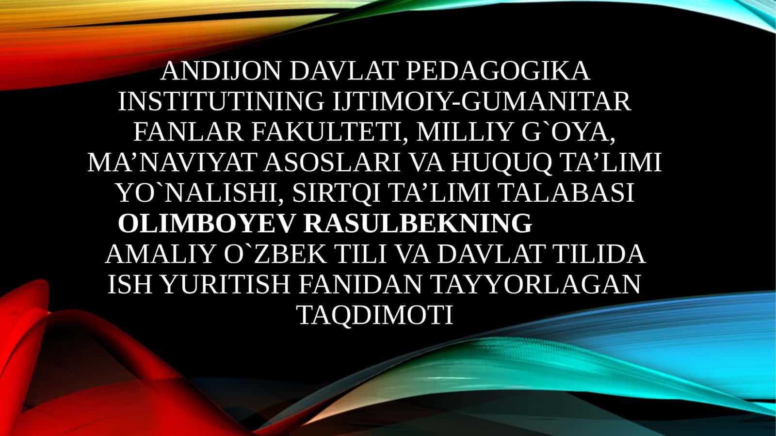Malumotaxborotxujjatlari: Ariza, Ishonchnoma, Tilxat, Tavsifnoma 1