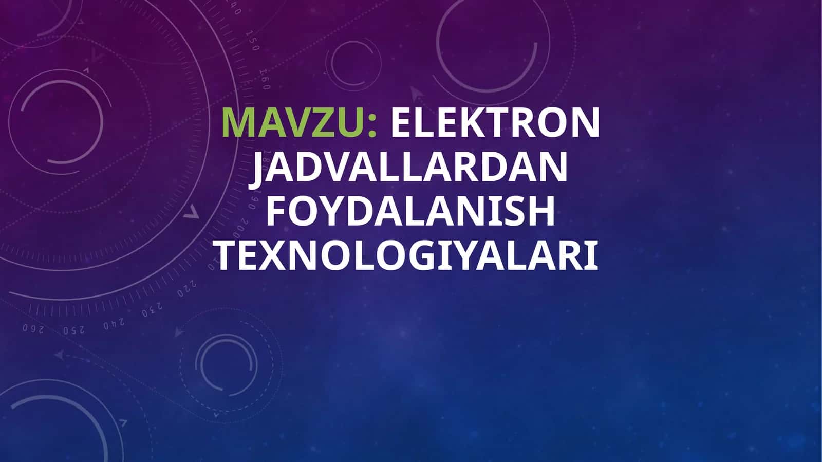 elektron jadvallardan foydalanish texnologiyalari 1