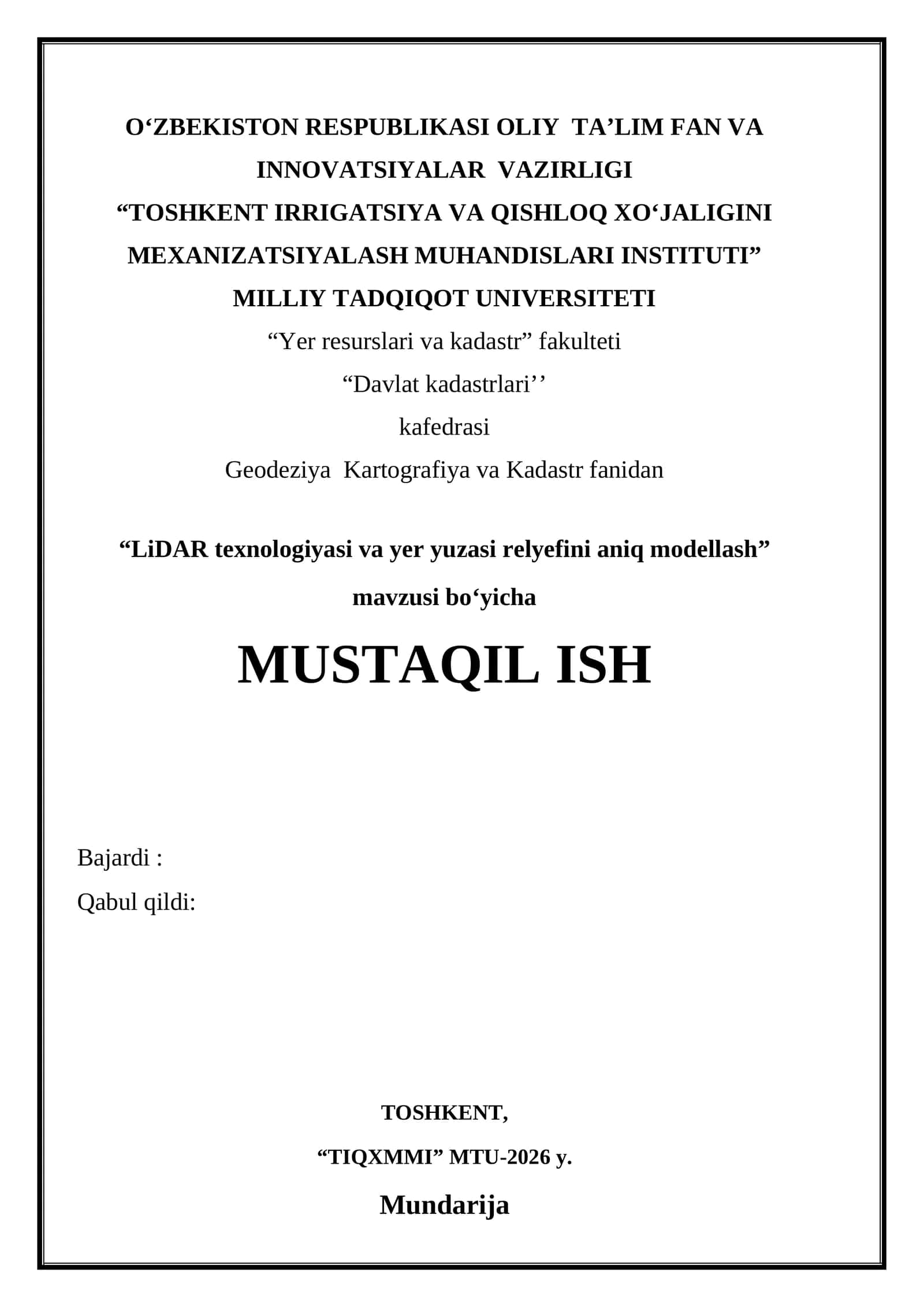 LiDAR texnologiyasi va yer yuzasi relyefini aniq modellash 1