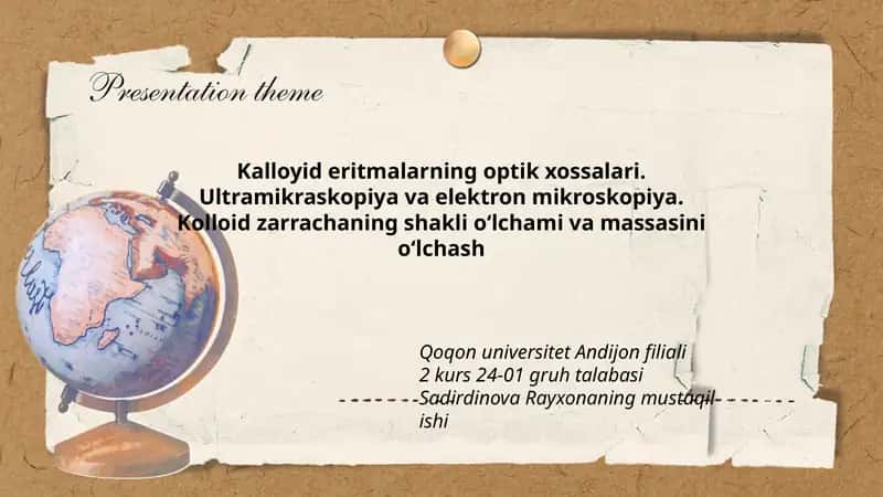 Kalloyid eritmalarning optik xossalari 1