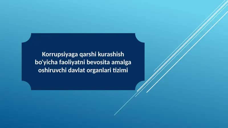 Korrupsiyaga qarshi kurashish 1