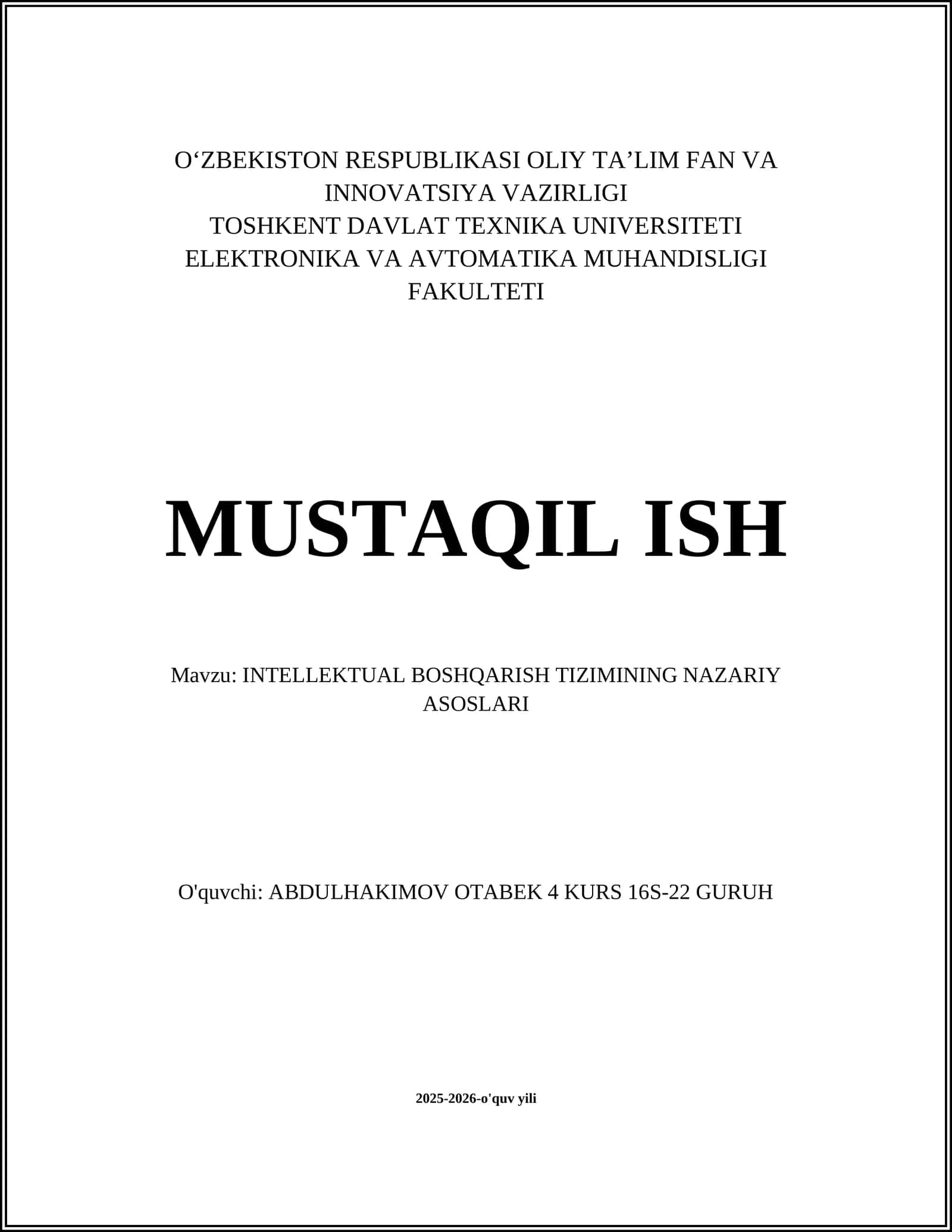 INTELLEKTUAL BOSHQARISH TIZIMINING NAZARIY ASOSLARI 1