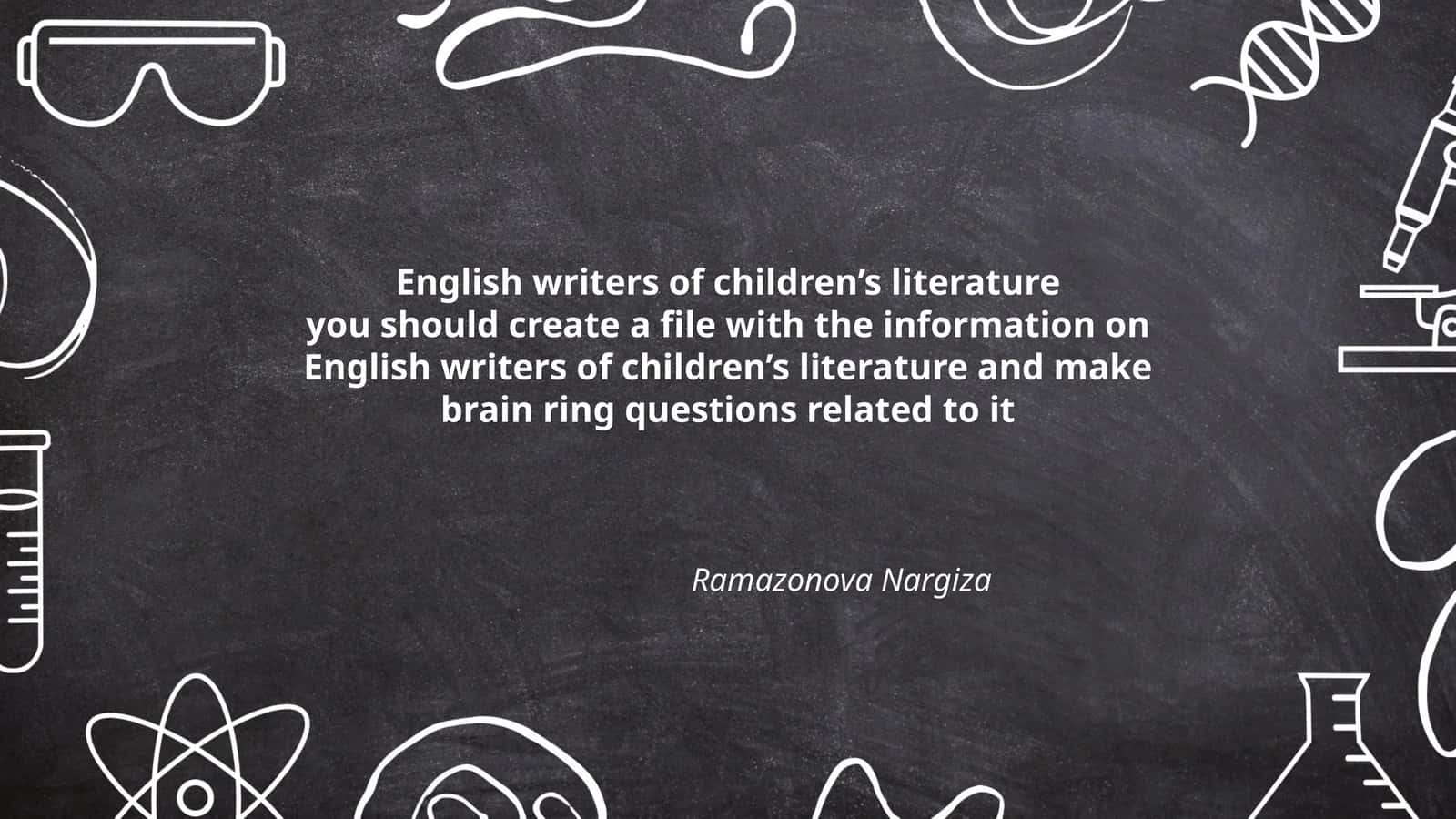 English writers of children’s literature 1