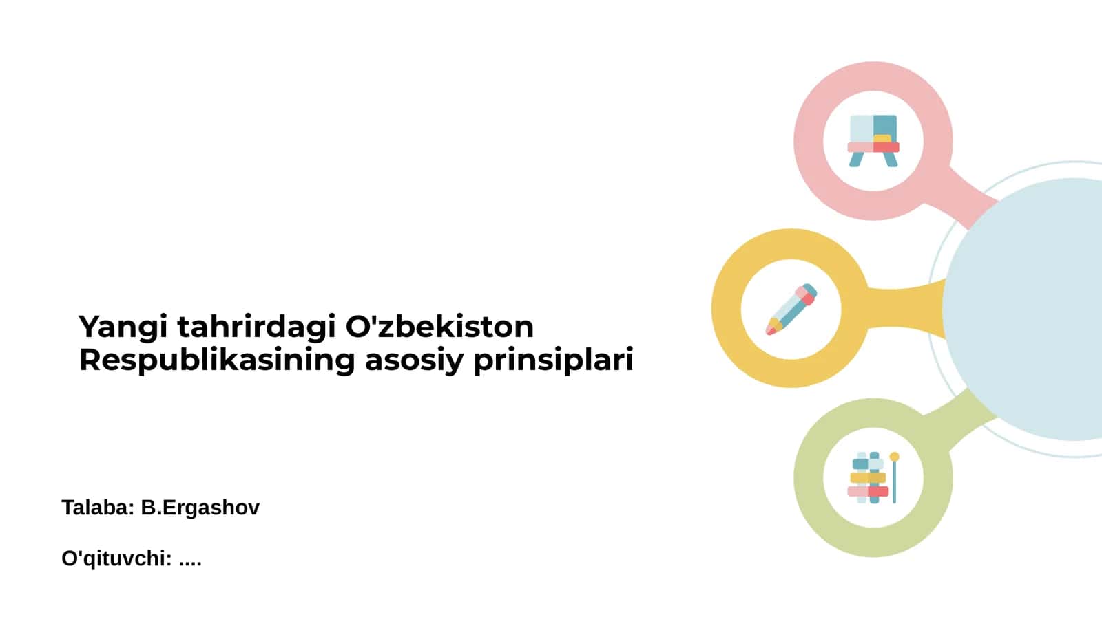 Yangi tahrirdagi O'zbekiston Respublikasining asosiy prinsiplari 1