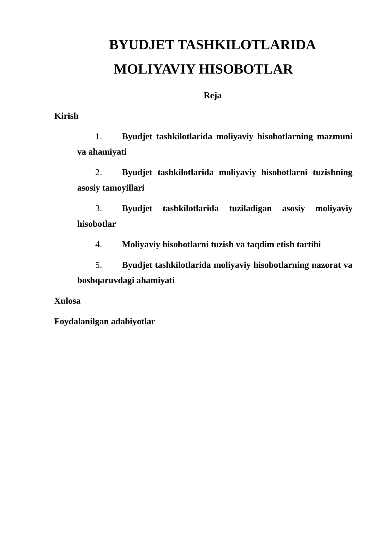 BYUDJET TASHKILOTLARIDA MOLIYAVIY HISOBOTLAR 1