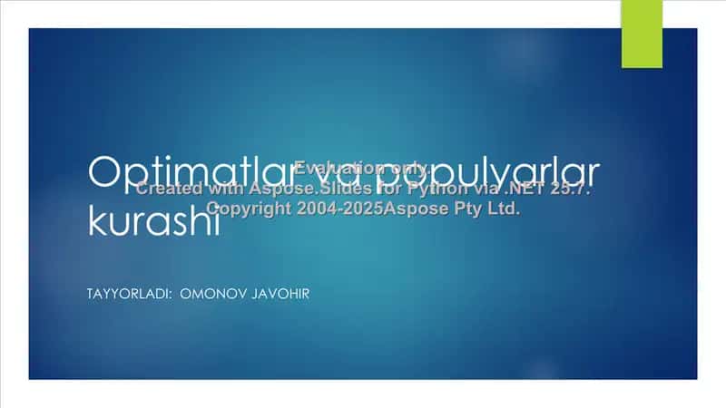 Optimatlar va populyarlar kurashi 1
