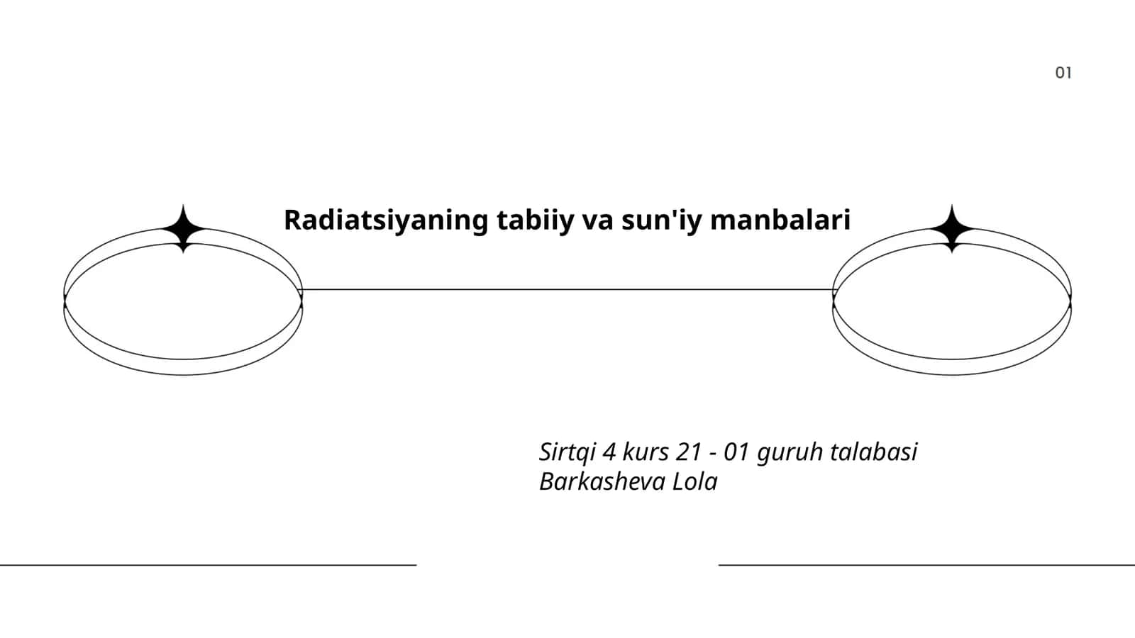 Radiatsiyaning tabiiy va sun'iy manbalari 1