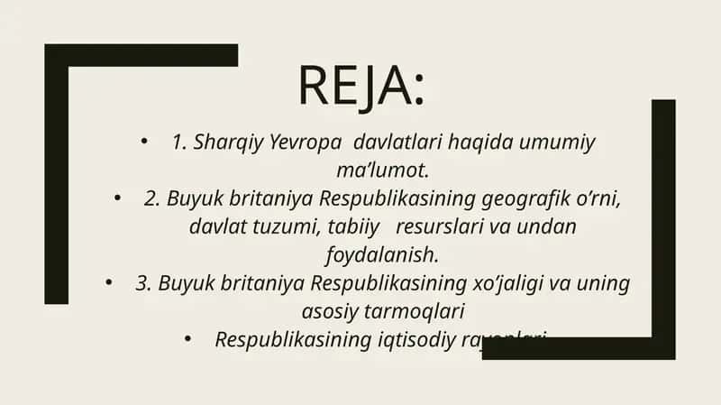 Sharqiy Yevropa davlatlari haqida umumiy ma’lumot 1