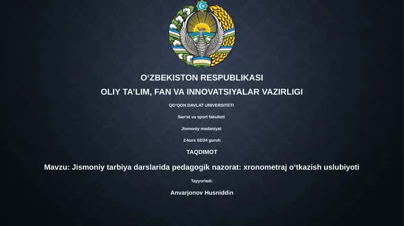 Jismoniy tarbiya darslarida pedagogik nazorat 1