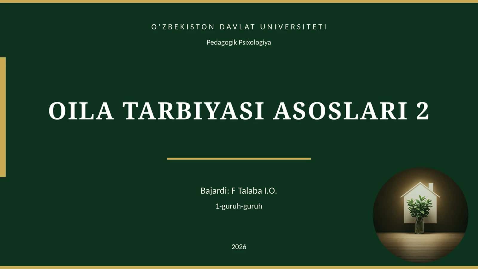 OILA TARBIYASI ASOSLARI 2 1