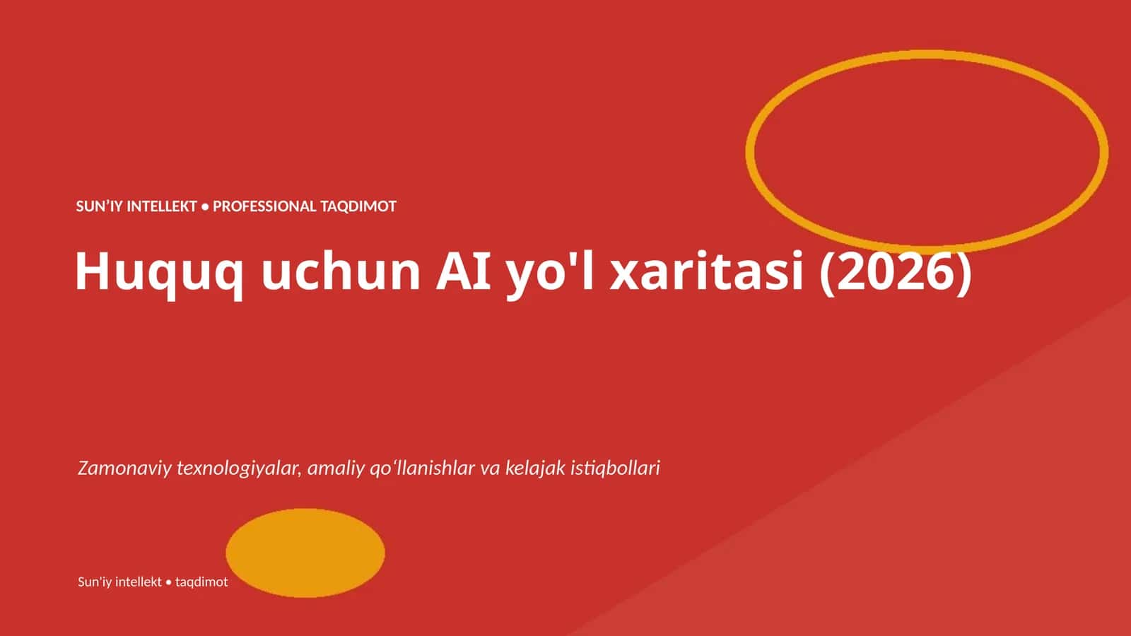 SUNʼIY INTELLEKT • PROFESSIONAL TAQDIMOT 1