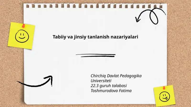 Tabiiy va jinsiy tanlanish nazariyalari 1