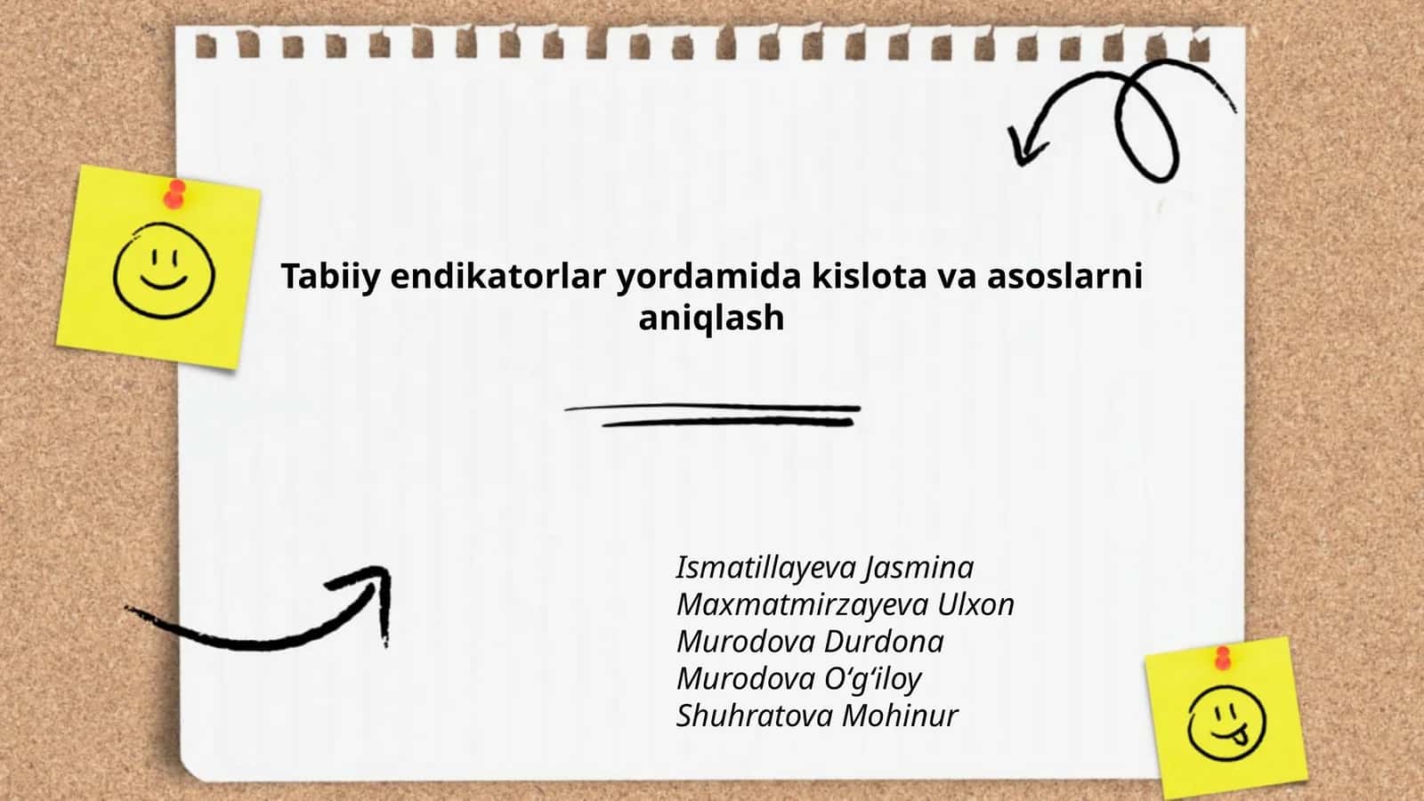 Tabiiy endikatorlar yordamida kislota va asoslarni aniqlash 1