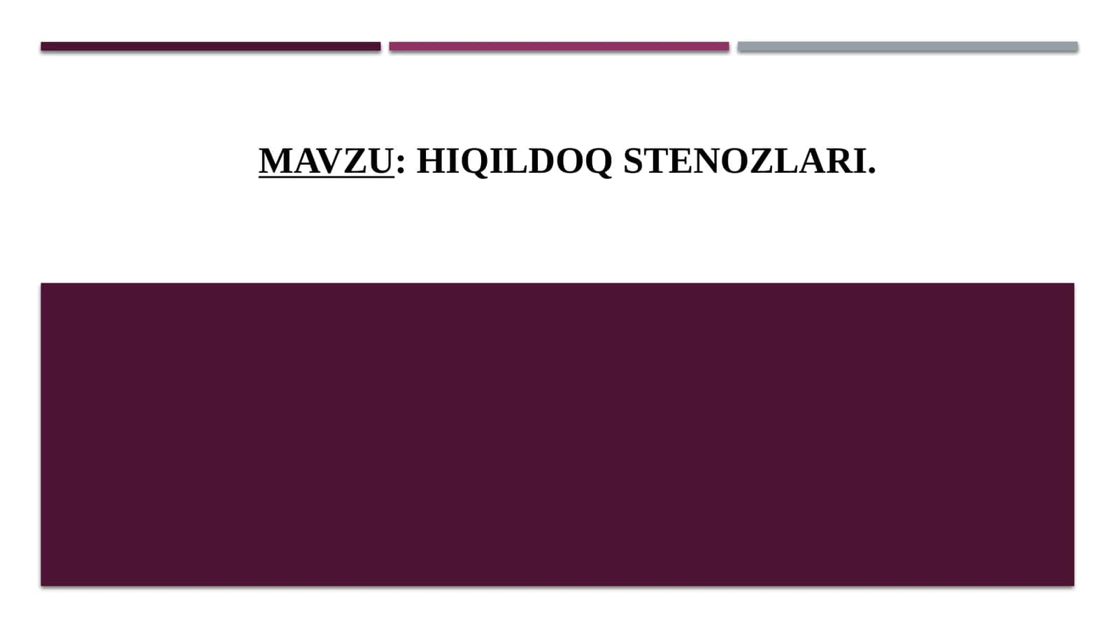 Hiqildoq stenozlari 1