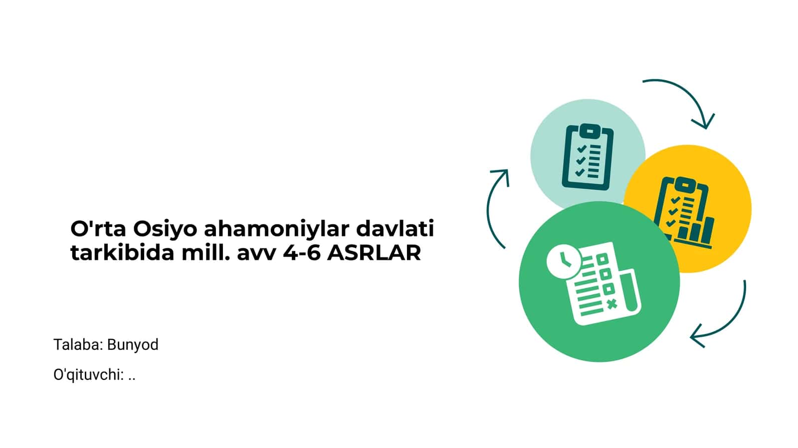 O'rta Osiyo ahamoniylar davlatining tarixi 1