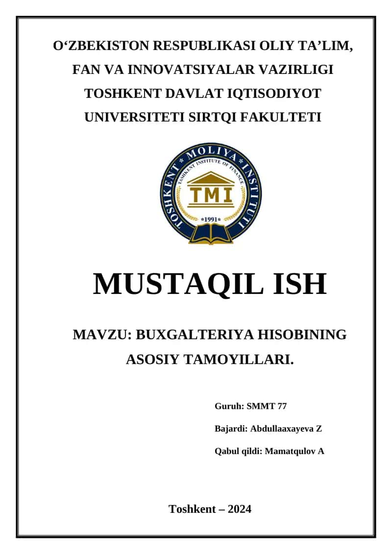 Buxgalteriya Hisobi 1