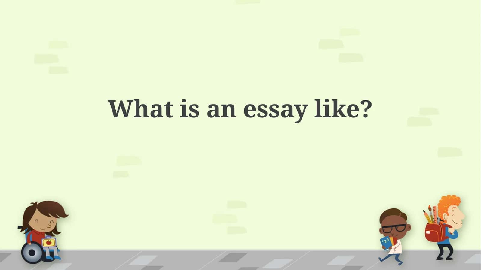 Defining the Essay: Core Elements 1