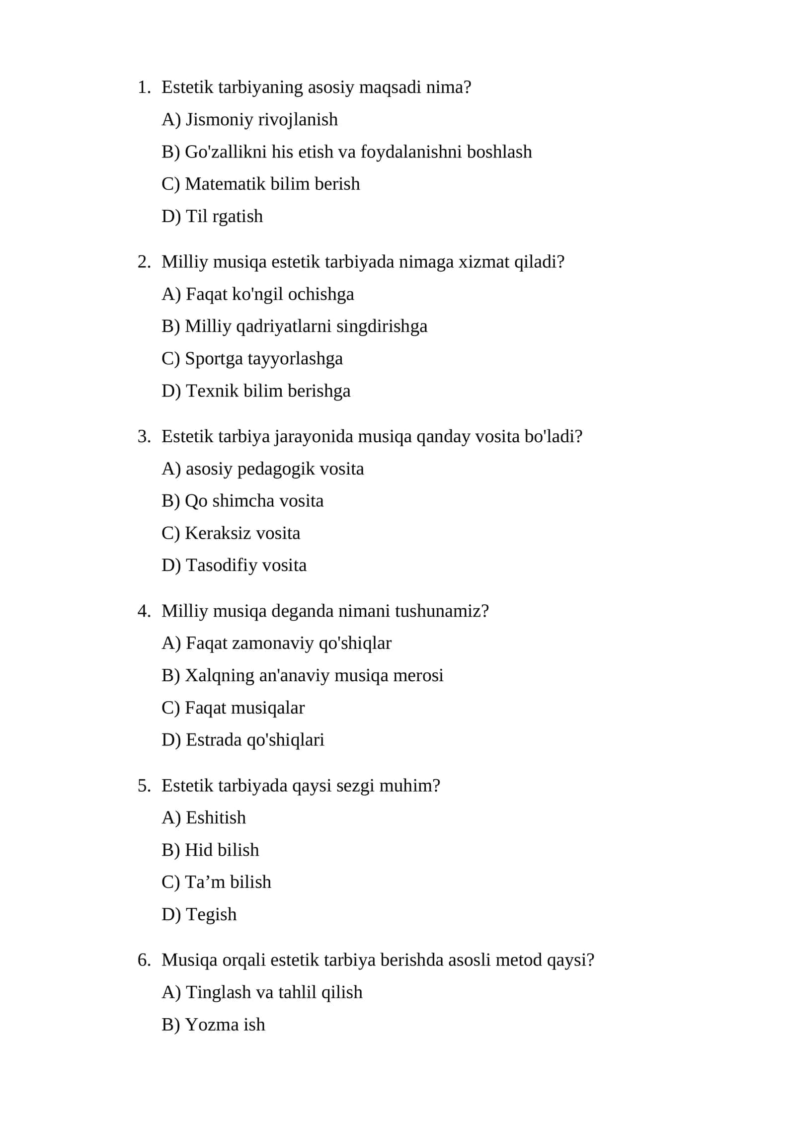 Estetik tarbiya va milliy musiqa 1