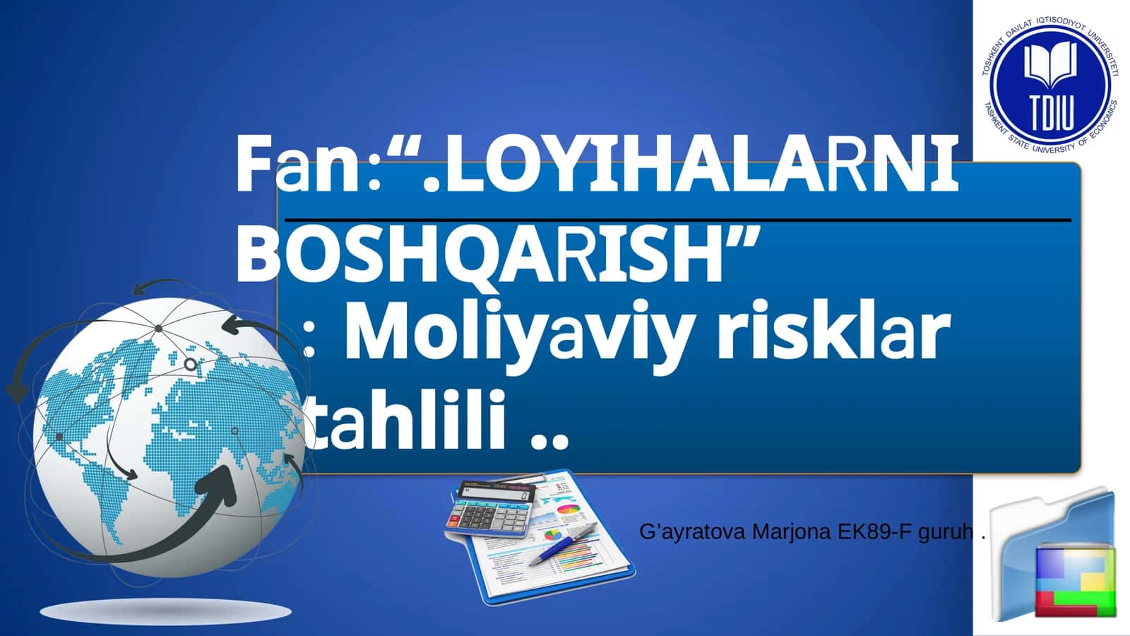 Moliyaviy risklar tahlili 1