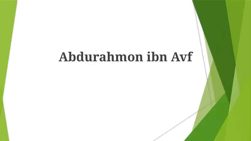 Abdurahmon ibn Avf 1
